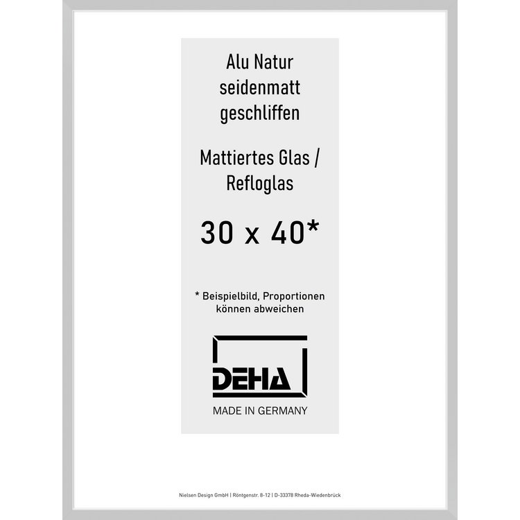 Alu-Rahmen Deha Profil II 30 x 40 Alu Natur Reflo 0002RG-011-NAMA