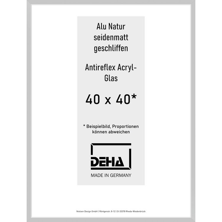 Alu-Rahmen Deha Profil II 40 x 40 Alu Natur AR-Acryl 0002EA-014-NAMA