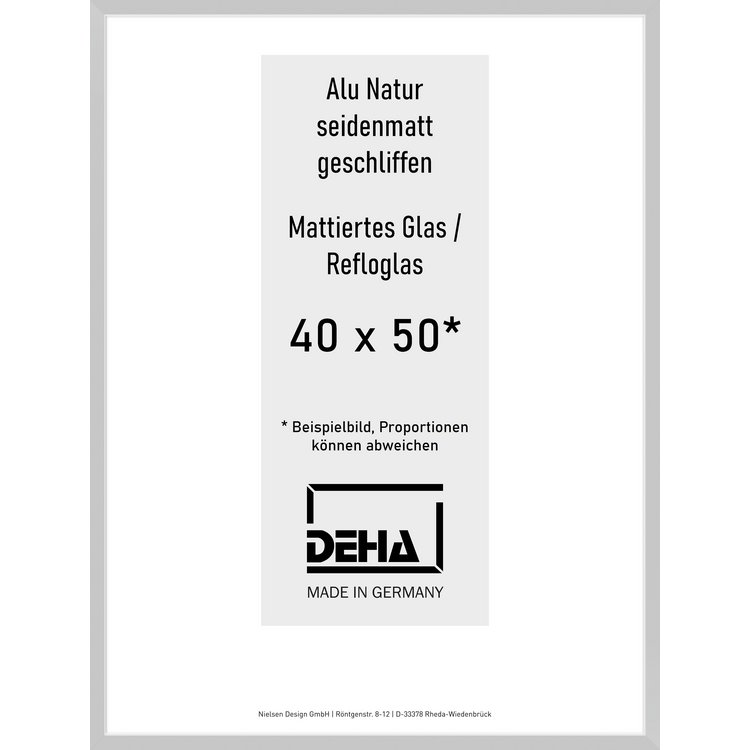 Alu-Rahmen Deha Profil II 40 x 50 Alu Natur Reflo 0002RG-015-NAMA