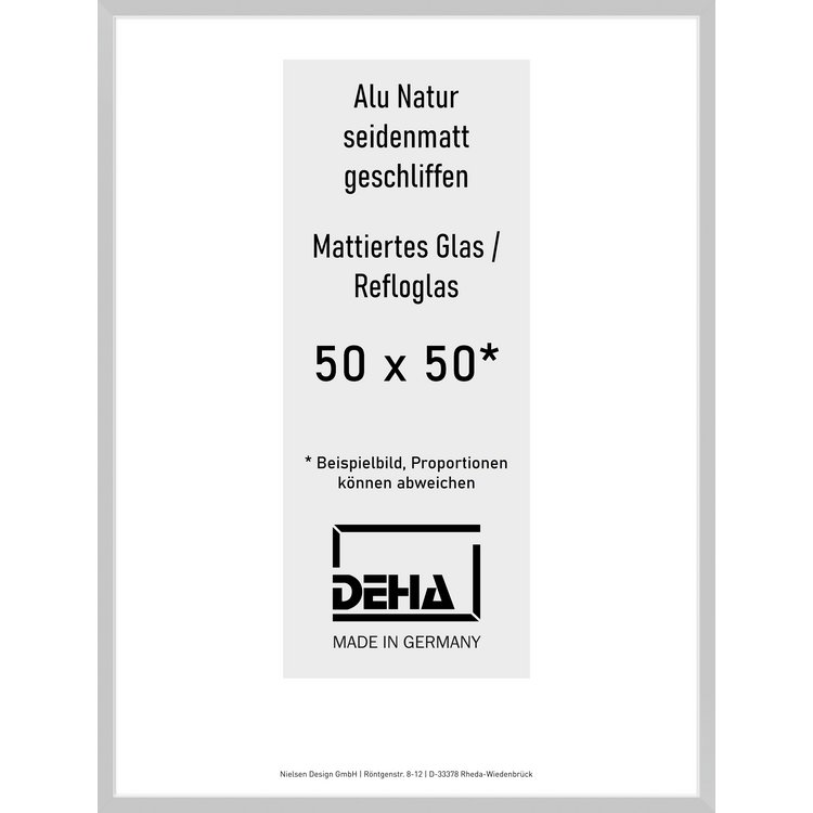 Alu-Rahmen Deha Profil II 50 x 50 Alu Natur Reflo 0002RG-017-NAMA