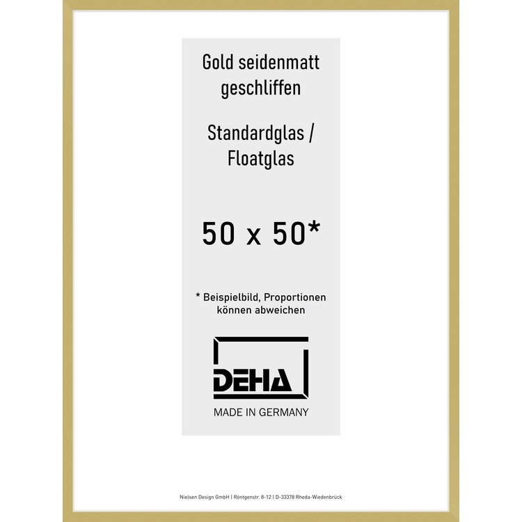 Alu-Bilderrahmen Deha Profil II 50 x 50 Gold Float 0002NG-017-GOMA