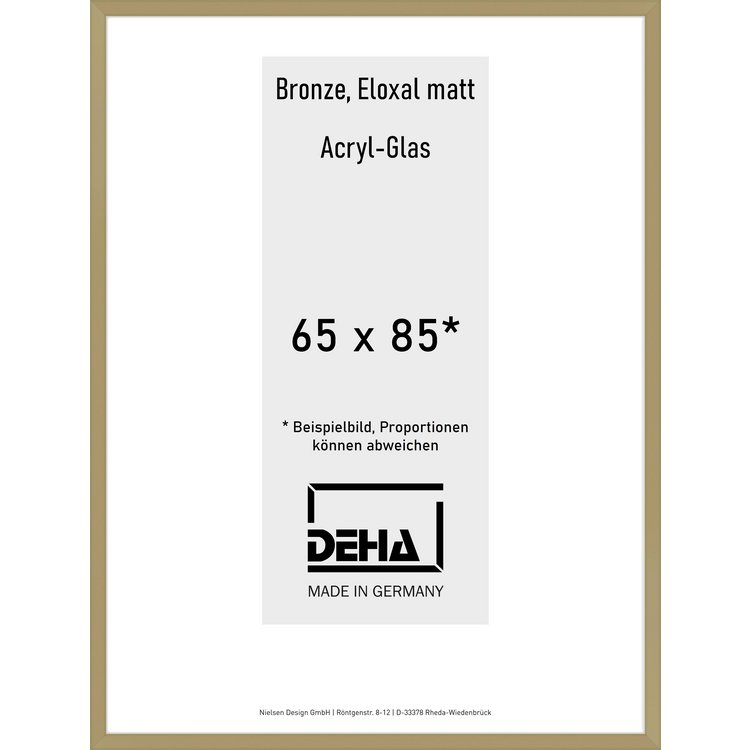 Alu-Rahmen Deha Profil V 65 x 85 Bronze Acryl 0005AG-029-BRON