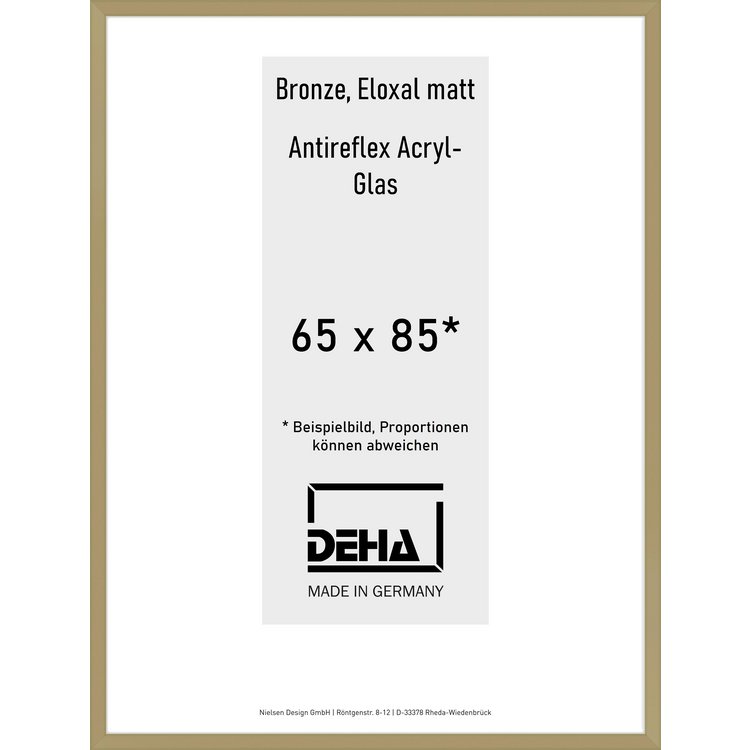 Alu-Rahmen Deha Profil V 65 x 85 Bronze AR-Acryl 0005EA-029-BRON
