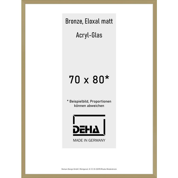 Alu-Rahmen Deha Profil V 70 x 80 Bronze Acryl 0005AG-031-BRON
