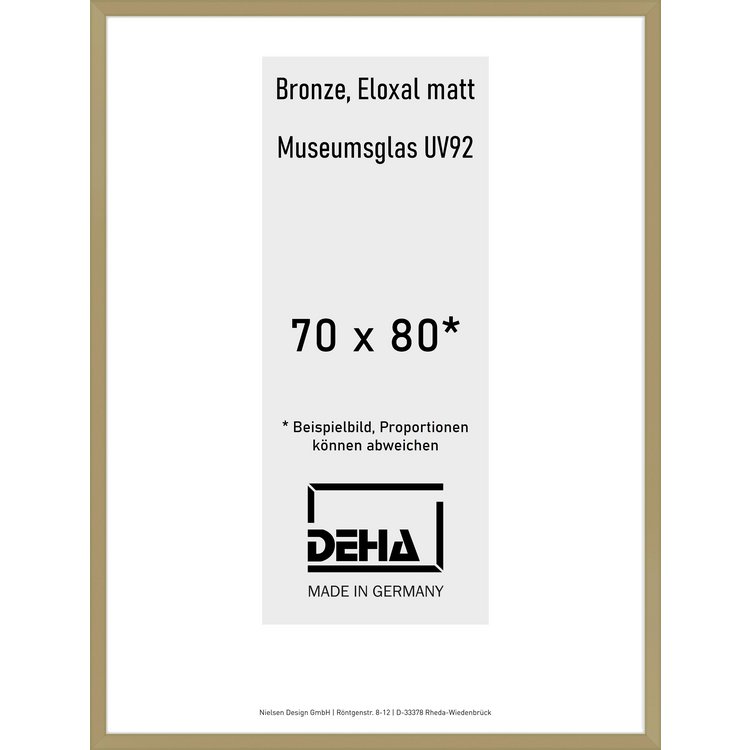 Alu-Rahmen Deha Profil V 70 x 80 Bronze M.UV92 0005MG-031-BRON
