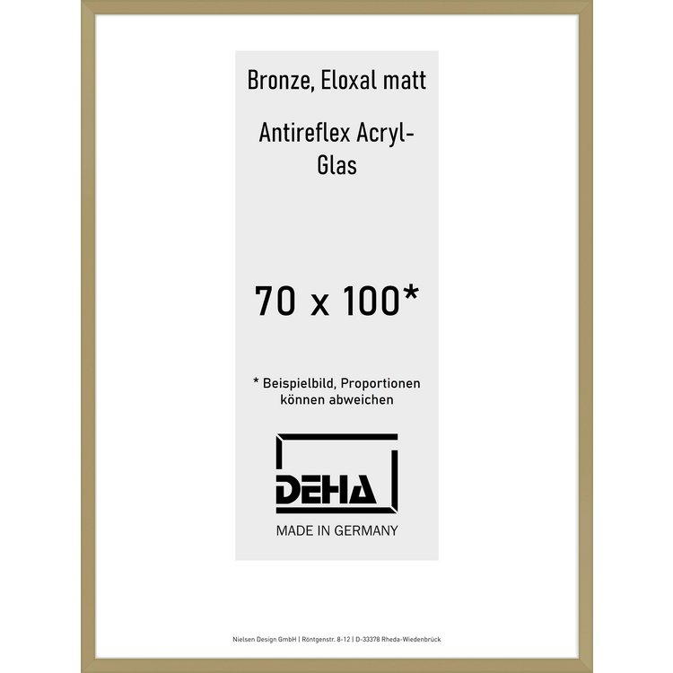 Alu-Rahmen Deha Profil V 70 x 100 Bronze AR-Acryl 0005EA-033-BRON