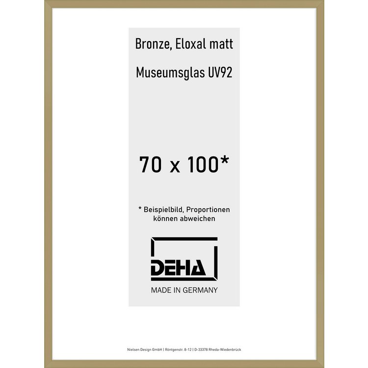 Alu-Rahmen Deha Profil V 70 x 100 Bronze M.UV92 0005MG-033-BRON