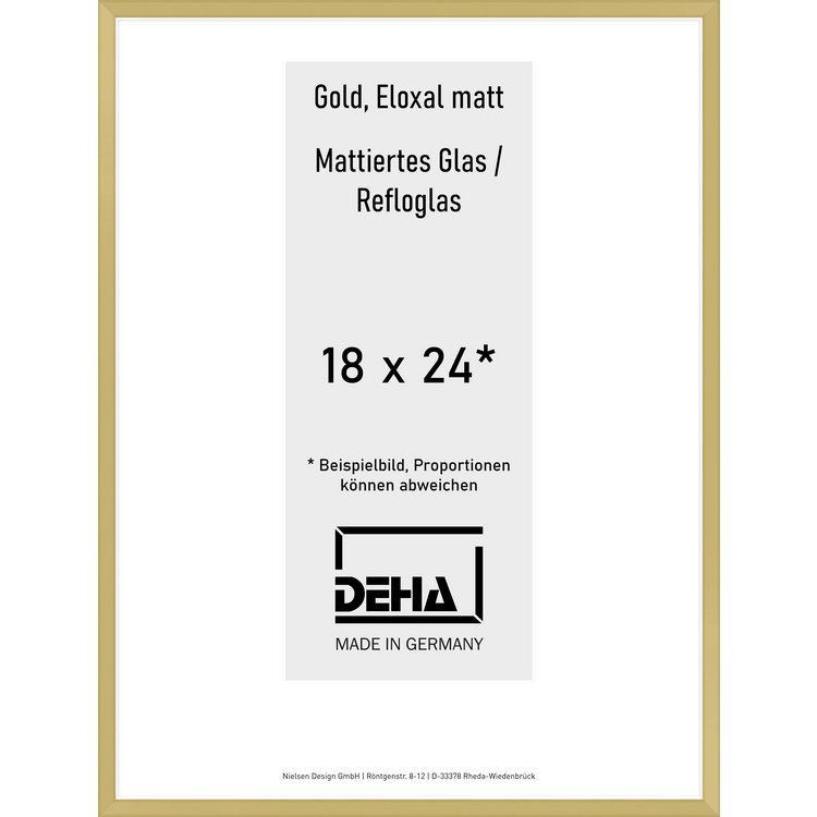 Alu-Rahmen Deha Profil V 18 x 24 Gold Reflo 0005RG-006-GOMA