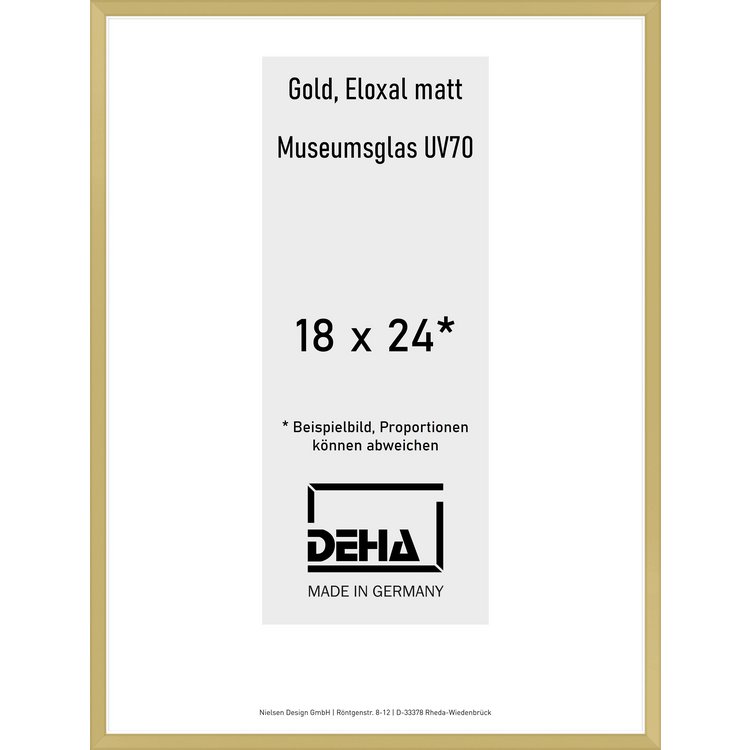 Alu-Rahmen Deha Profil V 18 x 24 Gold M.UV70 0005M6-006-GOMA