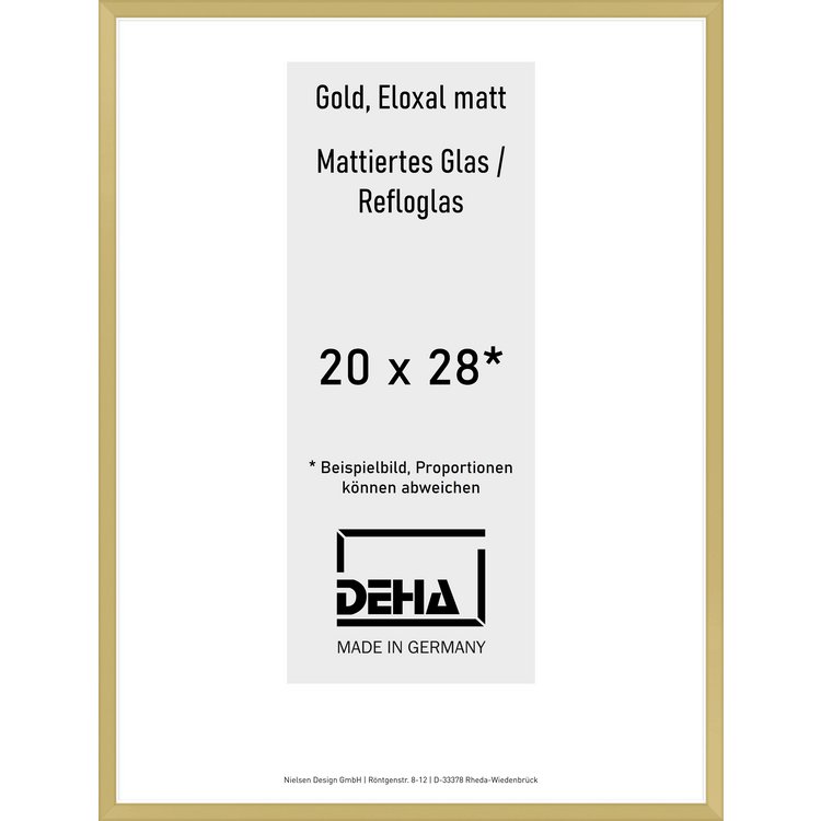 Alu-Rahmen Deha Profil V 20 x 28 Gold Reflo 0005RG-007-GOMA