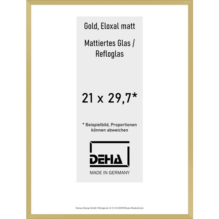 Alu-Rahmen Deha Profil V 21 x 29,7 Gold Reflo 0005RG-001-GOMA