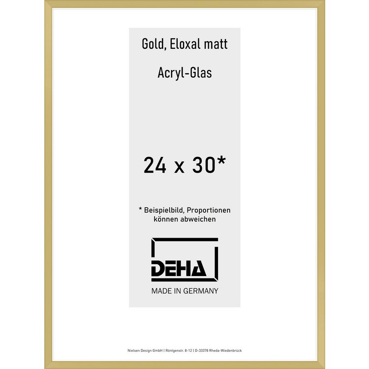 Alu-Rahmen Deha Profil V 24 x 30 Gold Acryl 0005AG-008-GOMA