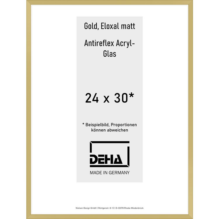 Alu-Rahmen Deha Profil V 24 x 30 Gold AR-Acryl 0005EA-008-GOMA