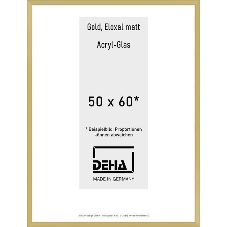 Alu-Rahmen Deha Profil V 50 x 60 Gold Acryl 0005AG-018-GOMA