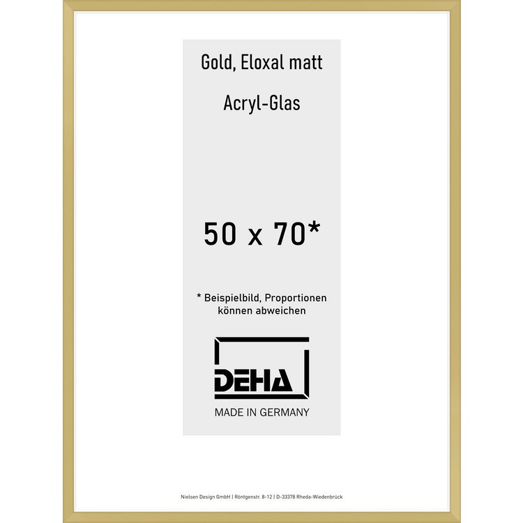 Alu-Rahmen Deha Profil V 50 x 70 Gold Acryl 0005AG-020-GOMA