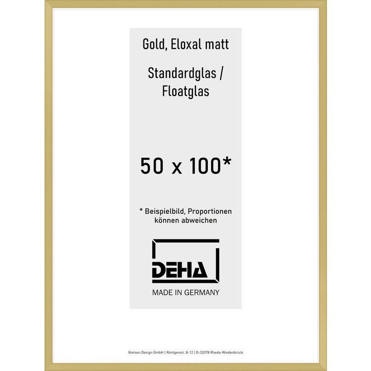Alu-Rahmen Deha Profil V 50 x 100 Gold Float 0005NG-044-GOMA