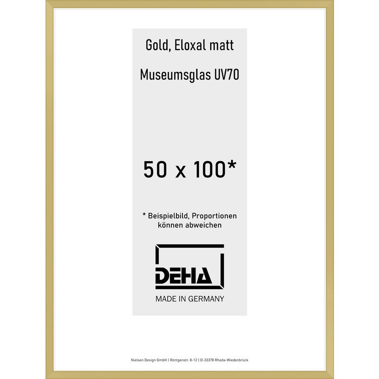Alu-Rahmen Deha Profil V 50 x 100 Gold M.UV70 0005M6-044-GOMA