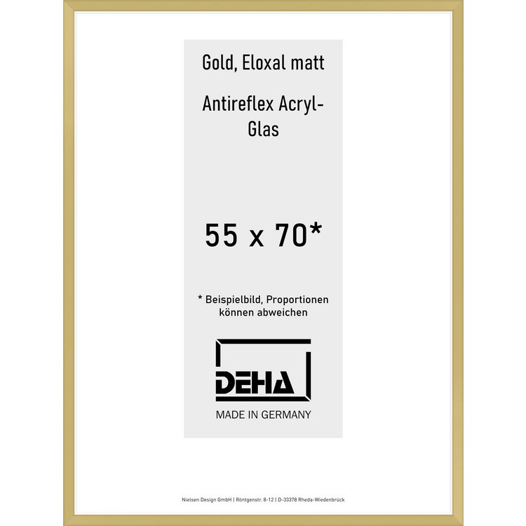 Alu-Rahmen Deha Profil V 55 x 70 Gold AR-Acryl 0005EA-021-GOMA