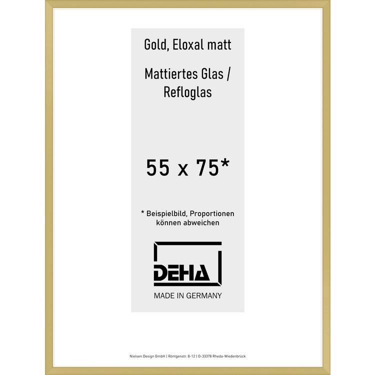 Alu-Rahmen Deha Profil V 55 x 75 Gold Reflo 0005RG-022-GOMA