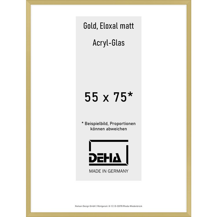 Alu-Rahmen Deha Profil V 55 x 75 Gold Acryl 0005AG-022-GOMA