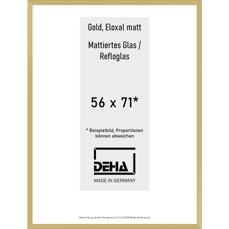 Alu-Rahmen Deha Profil V 56 x 71 Gold Reflo 0005RG-023-GOMA