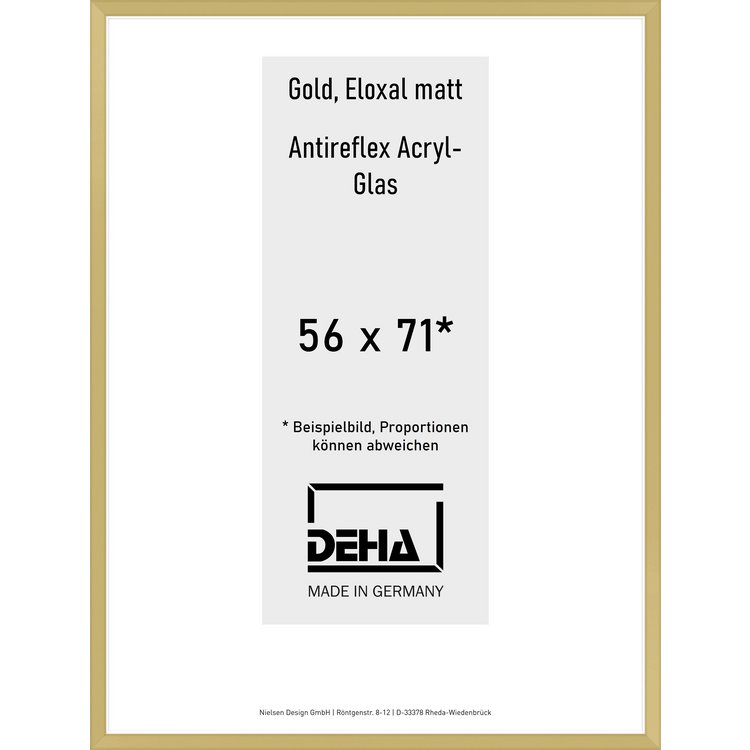 Alu-Rahmen Deha Profil V 56 x 71 Gold AR-Acryl 0005EA-023-GOMA
