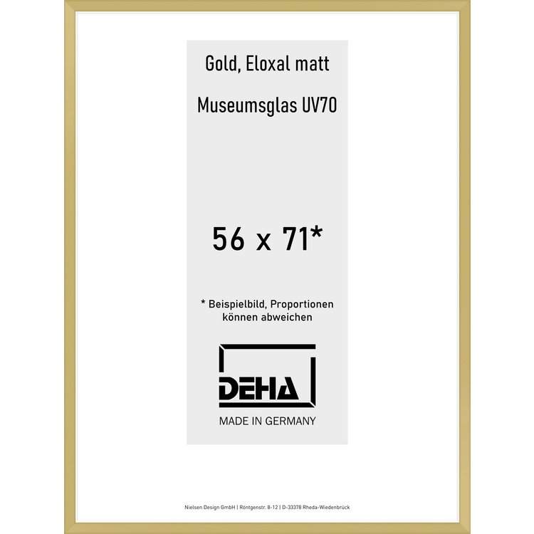 Alu-Rahmen Deha Profil V 56 x 71 Gold M.UV70 0005M6-023-GOMA