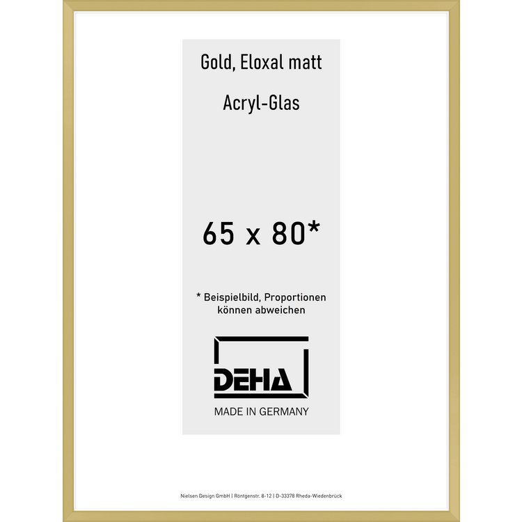 Alu-Rahmen Deha Profil V 65 x 80 Gold Acryl 0005AG-028-GOMA