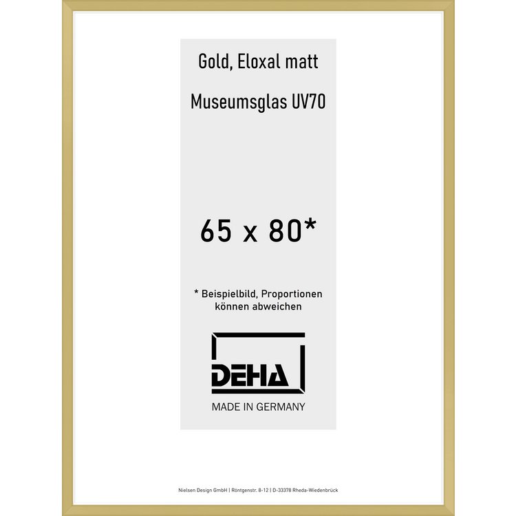 Alu-Rahmen Deha Profil V 65 x 80 Gold M.UV70 0005M6-028-GOMA