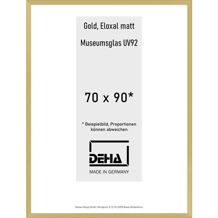 Alu-Rahmen Deha Profil V 70 x 90 Gold M.UV92 0005MG-032-GOMA