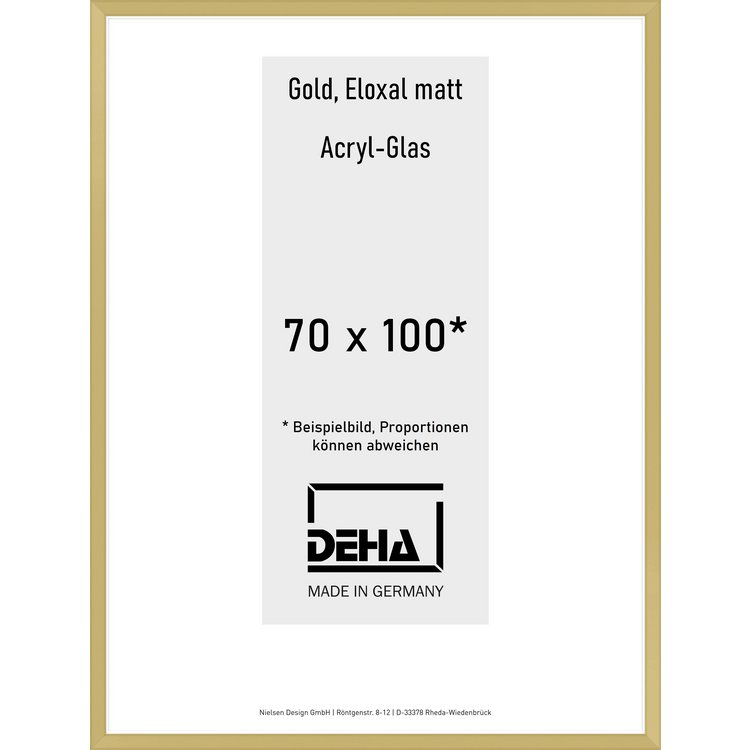 Alu-Rahmen Deha Profil V 70 x 100 Gold Acryl 0005AG-033-GOMA