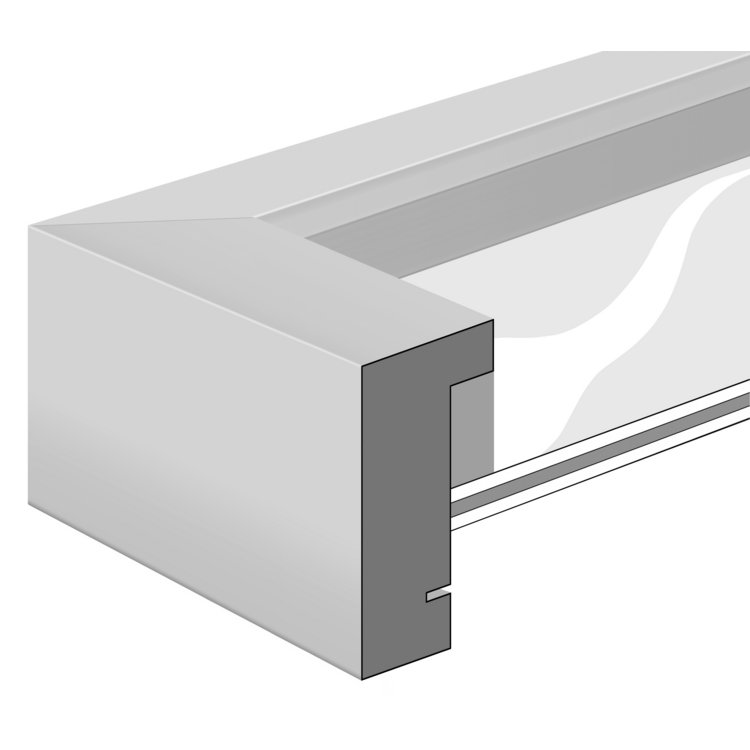 Distanzbilderrahmen Deha A 30 42 x 59,4 Esche Weiß lasiert Float 0A30NG-003-930511