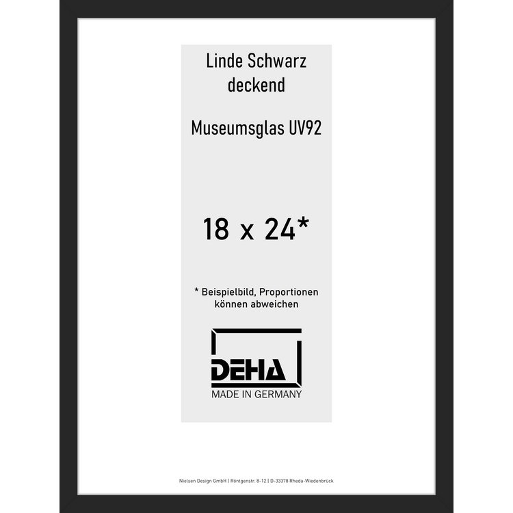 Distanzbilderrahmen Deha A 30 18 x 24 Linde Schwarz deckend M.UV92 0A30MG-006-930512