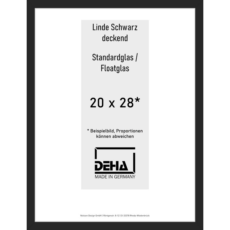 Distanzbilderrahmen Deha A 30 20 x 28 Linde Schwarz deckend Float 0A30NG-007-930512