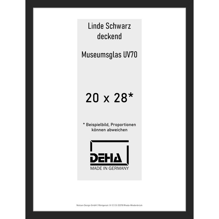 Distanzbilderrahmen Deha A 30 20 x 28 Linde Schwarz deckend M.UV70 0A30M6-007-930512