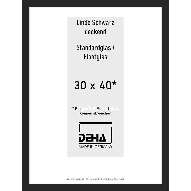 Distanzbilderrahmen Deha A 30 30 x 40 Linde Schwarz deckend Float 0A30NG-011-930512