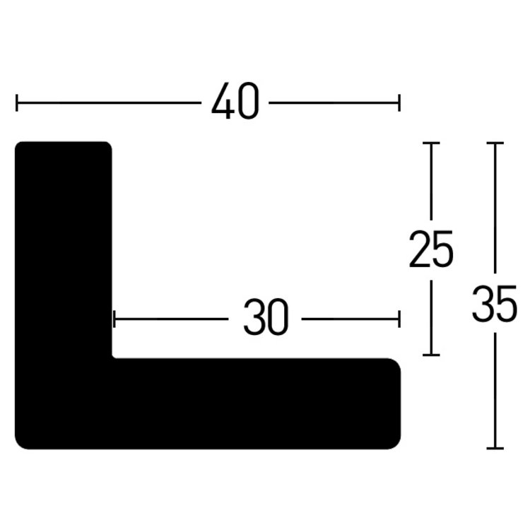 Art 40 Schattenfugenrahmen 24x30 schwarz