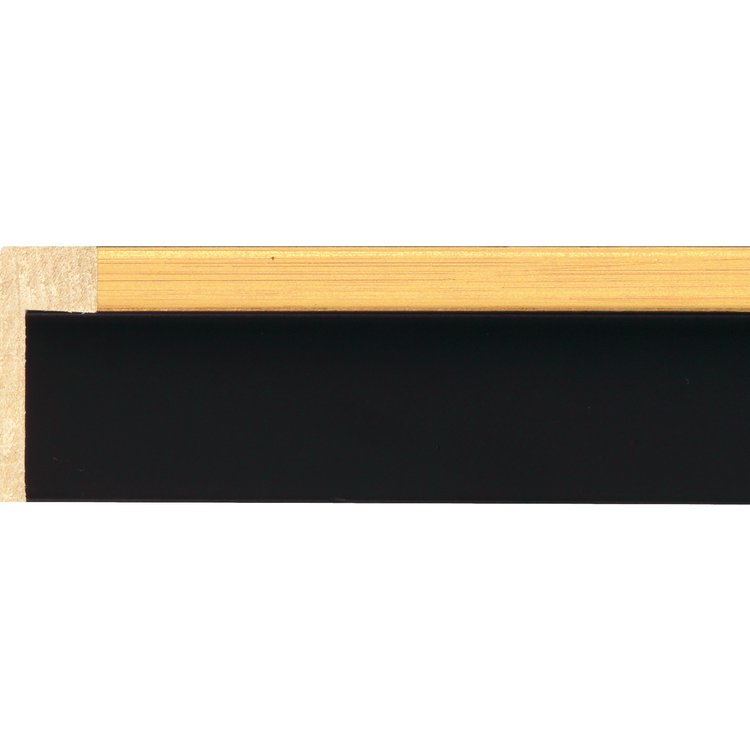 Art 40 Schattenfugenrahmen 30x30 Schwarz/Gold