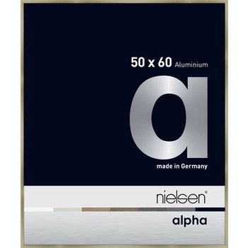 Alu-Bilderrahmen Alpha 50x60 Brus.Edelstahl 1650225
