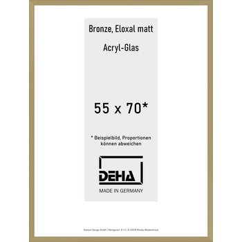 Alu-Rahmen Deha Profil V 55 x 70 Bronze Acryl 0005AG-021-BRON