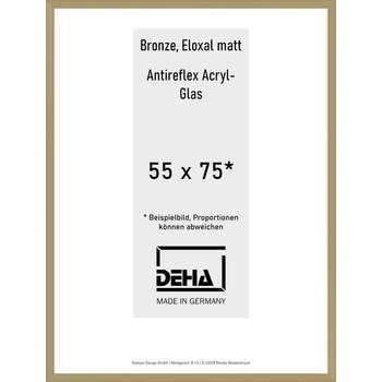 Alu-Rahmen Deha Profil V 55 x 75 Bronze AR-Acryl 0005EA-022-BRON