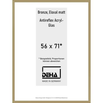 Alu-Rahmen Deha Profil V 56 x 71 Bronze AR-Acryl 0005EA-023-BRON