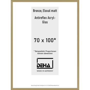 Alu-Rahmen Deha Profil V 70 x 100 Bronze AR-Acryl 0005EA-033-BRON