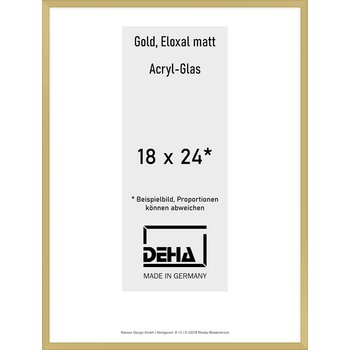 Alu-Rahmen Deha Profil V 18 x 24 Gold Acryl 0005AG-006-GOMA
