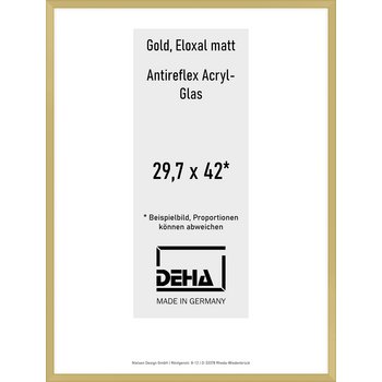 Alu-Rahmen Deha Profil V 29,7 x 42 Gold AR-Acryl 0005EA-002-GOMA