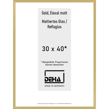 Alu-Rahmen Deha Profil V 30 x 40 Gold Reflo 0005RG-011-GOMA