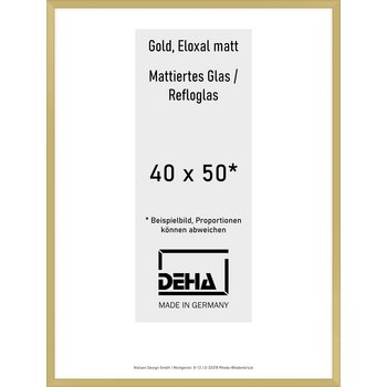 Alu-Rahmen Deha Profil V 40 x 50 Gold Reflo 0005RG-015-GOMA