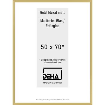 Alu-Rahmen Deha Profil V 50 x 70 Gold Reflo 0005RG-020-GOMA