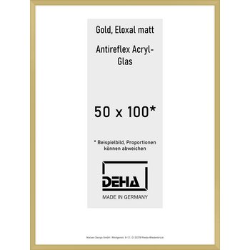 Alu-Rahmen Deha Profil V 50 x 100 Gold AR-Acryl 0005EA-044-GOMA