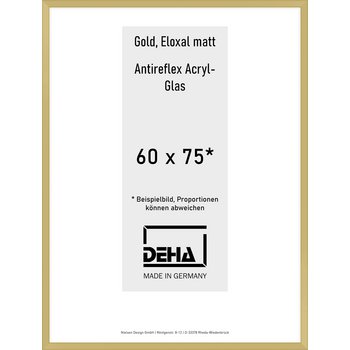 Alu-Rahmen Deha Profil V 60 x 75 Gold AR-Acryl 0005EA-026-GOMA